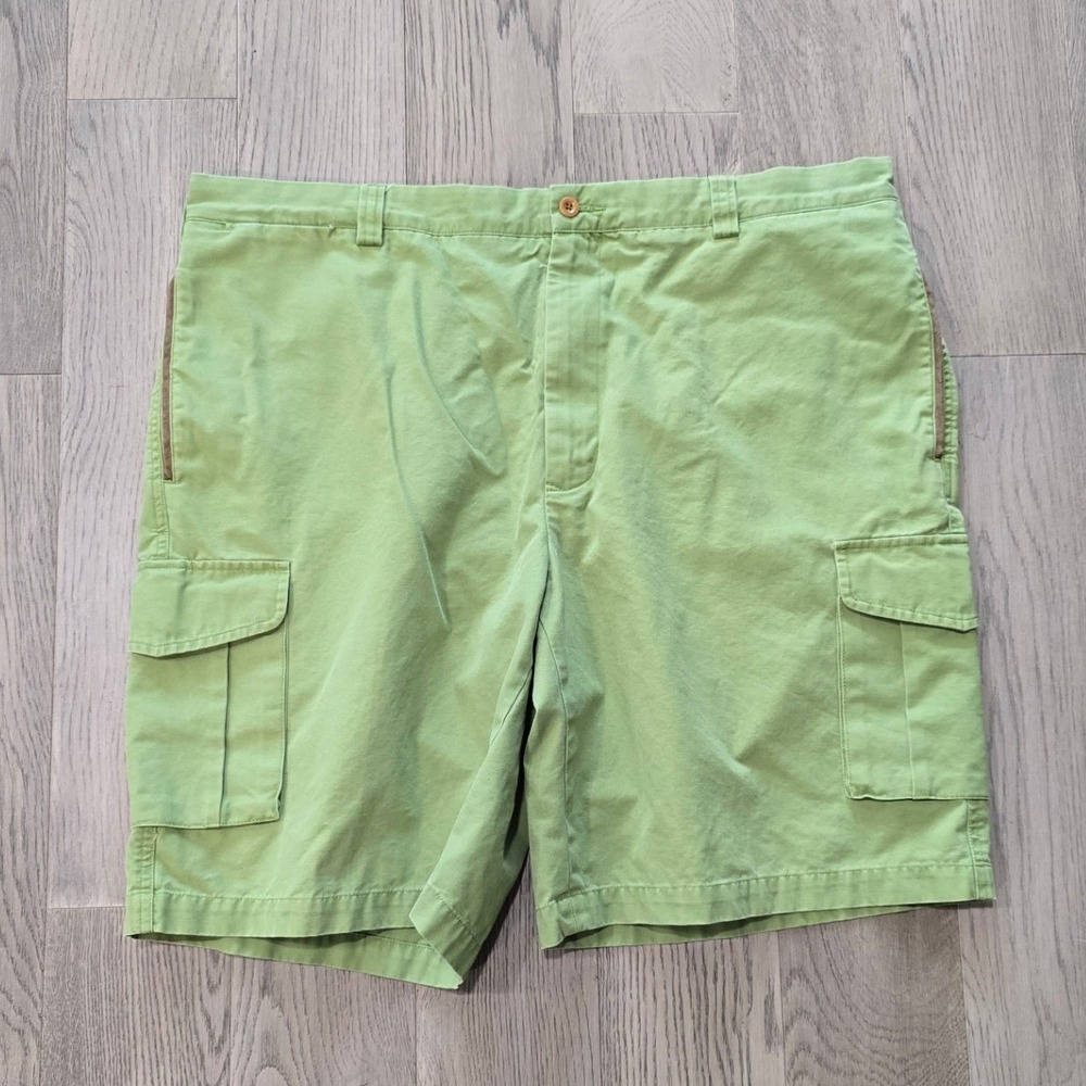 Orvis Signature Collection Cargo Shorts Green Men's Size 40 Flat Front Gorpcore